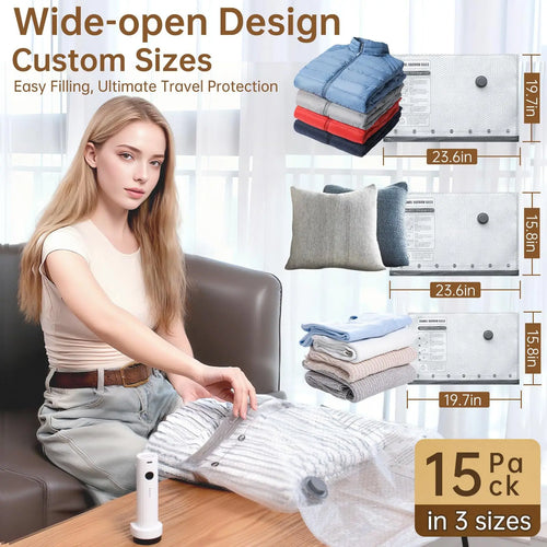 TRYVIREL Vacuum Compression Travel Bags